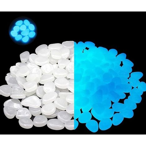 300 PCS pierres fluorescentes décoratives – Résine blanche – Taille irrégulière 17x13mm – Pour aquariums et aménagements paysagers
