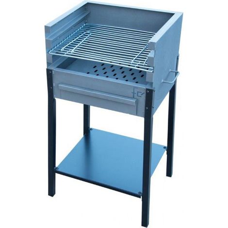 FLORES CORTES - Barbacoa 3 Alturas Modelo Zujar 500 x 400 x 1.000 mm. para Leña y Carbón (1/2)