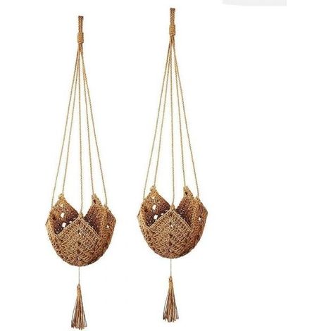2PCS Plant Hanger,(Pot Not Included) Hanging Planter, Handmade Wall Planters for Indoor and Outdoor (1/5)