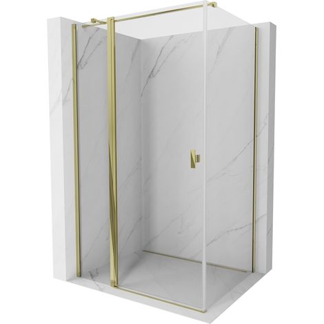 Mexen Mist T Duschkabine 110 x 75 cm, transparent, Gold - 8A4T-110-075-50-00