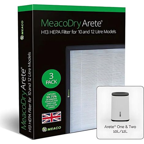 Meaco Arete H13 Filtro HEPA blanco pack de 3