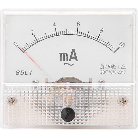 Ampèremètre analogique à aiguille AC 0-10 mA pour régulateurs de pression, boîtes de distribution, etc. (1/5)