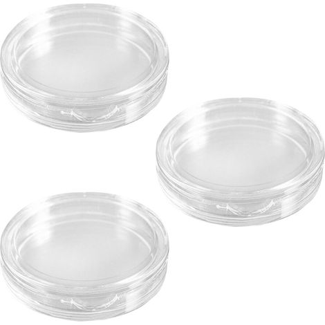 30 Stück kleine runde transparente Kunststoff-Eckboxen 27 mm (1/3)
