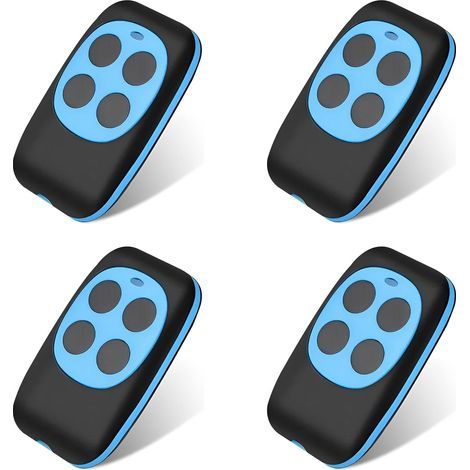 Telecommande Universelle Portail télécommande garage Code Fixe Bip Portail Universelle Sans Fil Compatible 4 Boutons Touches Copieuse pour Porte de Garage et Voiture(4 articles) (1/5)
