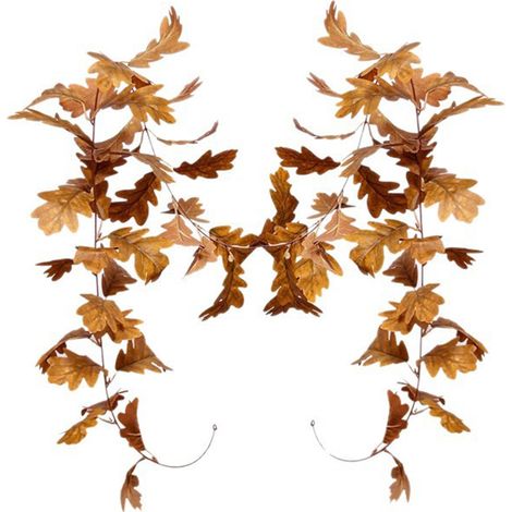 Guirlande En Feuillage Artificiel - Chêne Faux Lierre en Plastique - Décoration Intérieure Extérieure pour Noël Halloween Thanksgiving - 245 cm (1/5)