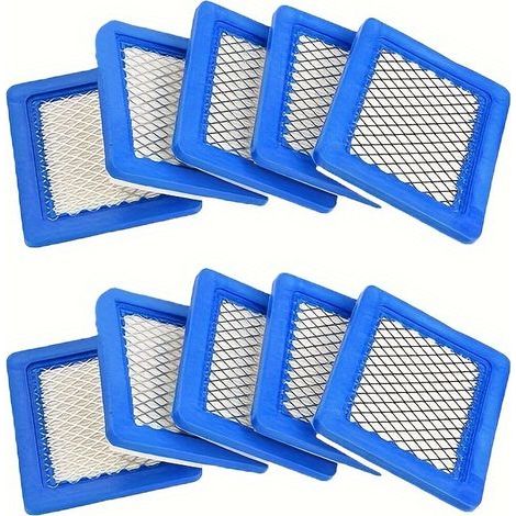 10 air filters for lawnmowers, compatible with filter cartridges 491588 BS 399959 491588S (1/5)