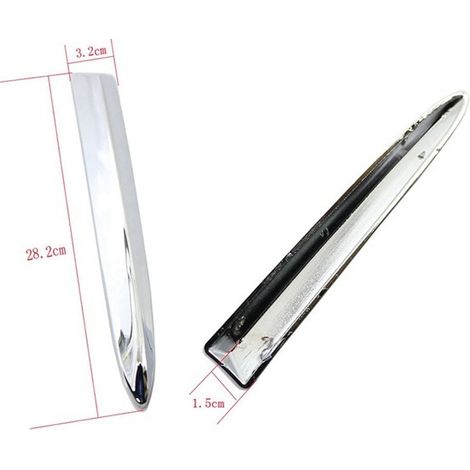 Two colors: Silver Material: Plastic car front bumper trim panel, electroplated front bumper decoration. (1/4)