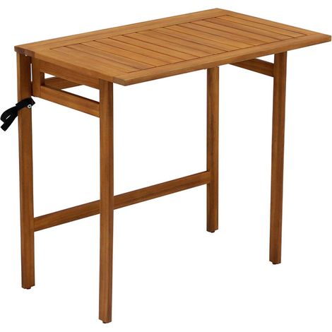 Tavolino da balcone pieghevole in legno massello L80 cm CARMEN