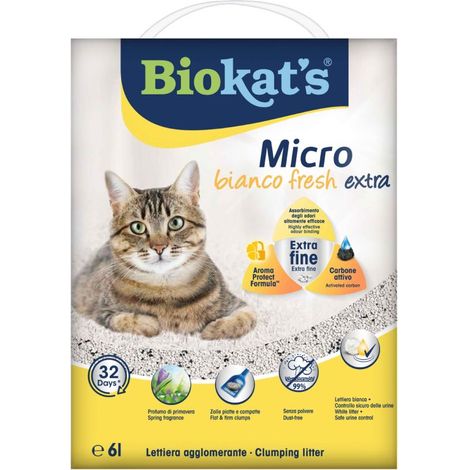 Biokat's Lettiera Micro Bianco Fresh Extra 6 Lt
