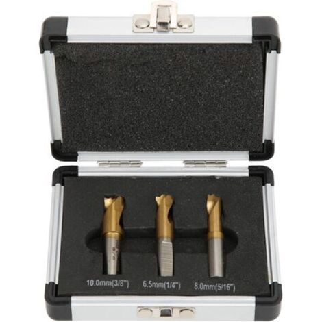 3 pièces HSS CO Cobalt Kit de forets à souder par points accessoires de coupe de soudure 1/4in 5/16in 3/8in (1/4)