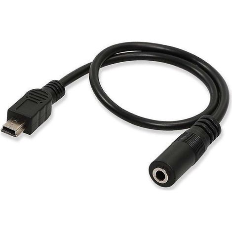 Câble audio mini USB 5 broches vers prise femelle 3,5 mm, compatible avec les adaptateurs de microphone à pince actifs, longueur de câble optionnelle. (1/5)