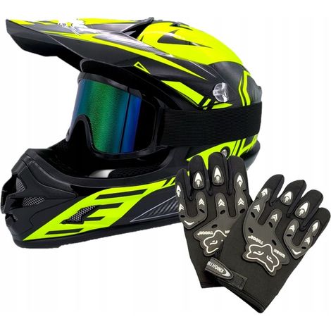 CASCO ENDURO CROSS PARA MOTOCICLETA CROSS QUAD LIGHT, INCLUIDO COMO SET DE REGALO S