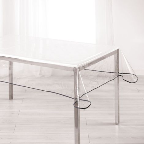 Nappe Cristal "Garden" 140x240cm Transparent & Gris (1/2)