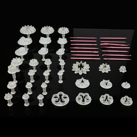 Set mit 47 Fondant-Ausstechern für Kuchen, Kekse, DIY-Backzubehör und Dekoration (1/5)