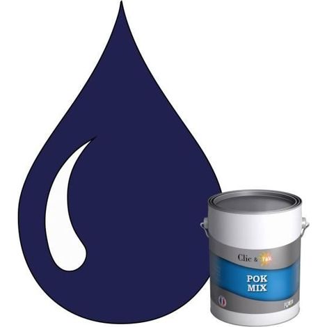 Peinture d'Accroche et Finition 2 en 1 - POK - POK MIX - Acrylique Satinée - RAL 5002 - 1L (1/4)