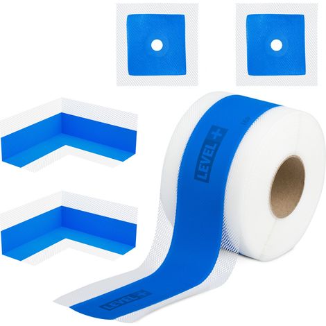 LEVEL+ Bandset Dusche Balkon Dichtband Dichtbahn Duschelement Ecken Profi Set B10 (1/4)