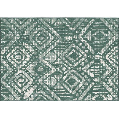 Tapis d'extérieur en polypropylène 120 x 170 cm vert (1/4)
