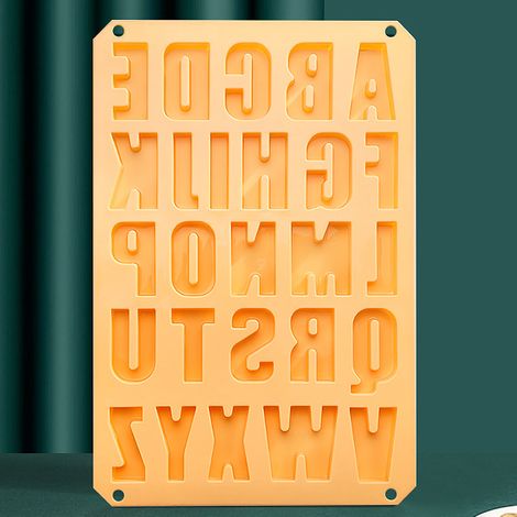 Moules en silicone en forme de lettres pour la pâtisserie, bacs à glaçons à faire soi-même, moules à gâteaux en silicone, moules à chocolat, moules à oranges aux normes européennes (1/5)