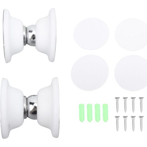 Asixxsix Fermaporta magnetico per camper, maniglia per porta di camper con magneti animati e adesivi, fermaporta per roulotte e camper (bianco).