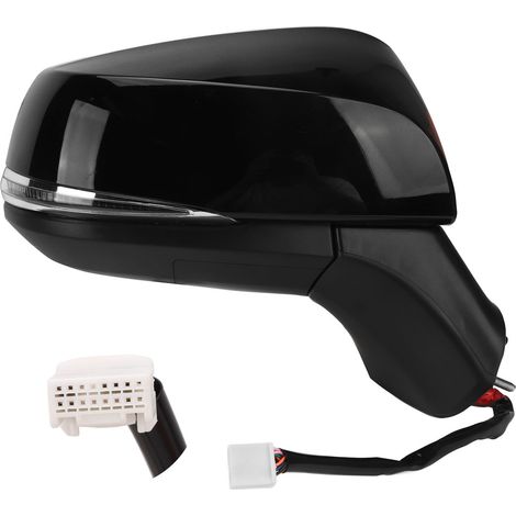 Rétroviseur latéral chauffant noir brillant avec clignotant BSM pour RAV4 XA50 2019 – 2022 droit.