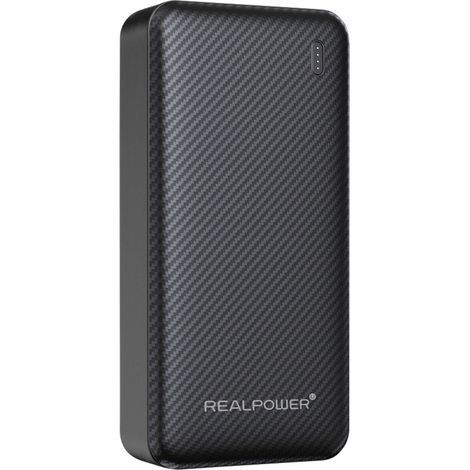 RealPower Powerbank (batterie supplémentaire) 20.000 mAh Quick Charge, Power Delivery USB-A, USB-C®