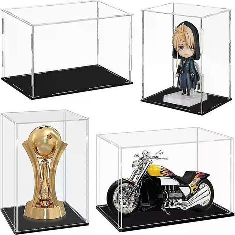 Acryl-Vitrinen in 6 Größen für Sammlerstücke, zusammenbaubare transparente Acrylboxen zum Schutz und zur Aufbewahrung von Actionfiguren und Spielzeug (1/4)