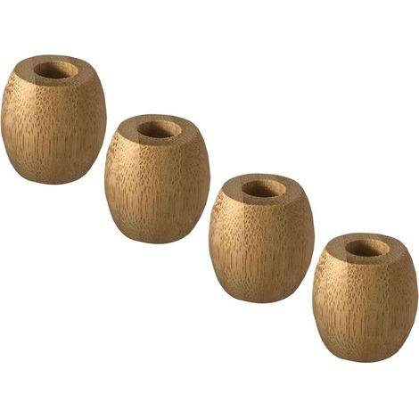 Porte-brosses à Dents Marron en Plastique 4 Pièces, Support Facile à Laver et Sèche Naturellement, Rangement pour Accessoires de Salle de Bain (1/5)