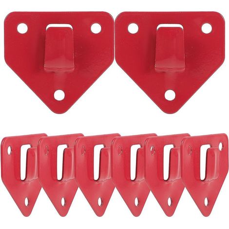 Lot de 8 supports muraux robustes pour extincteurs (6,2 x 6,2 cm). (1/3)