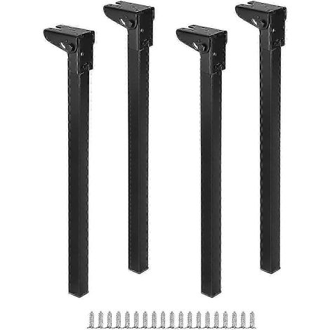 Quatre pieds pliables en métal, hauteur réglable robuste de 20 à 35 cm, convient aux bureaux et tables basses, 350 mm. (1/5)