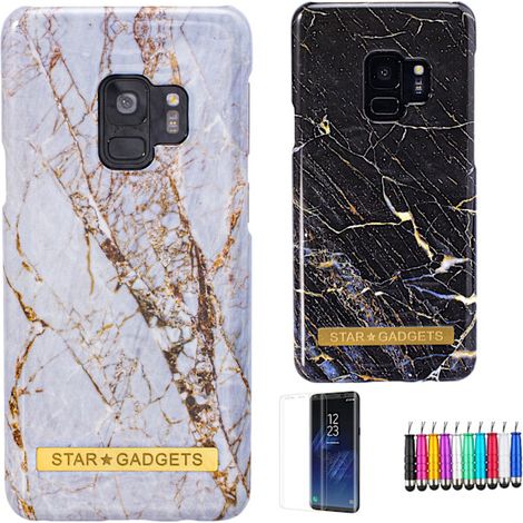 Compatibile con Samsung Galaxy S9 - Custodia protettiva/Cover per telefono/Bianco effetto marmo (1/2)