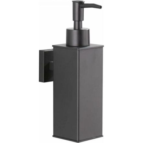 Pair Distributeur de savon mural en acier inoxydable 304 – bouteille de savon push-pull noir mat (1/3)