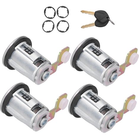 Lot de 4 cylindres de serrure de porte avec 2 clés 252522 compatibles avec Citroën Berlingo/Xsara/Xsara Picasso (1/5)