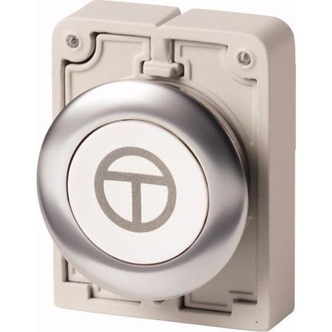 Bouton-pous.30mm affleur.blanc X11 EATON M30I-FD-W-X11