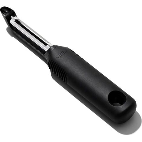 Pelapatate oscillante in acciaio inox – per verdure, ergonomico, finitura nera (1/4)