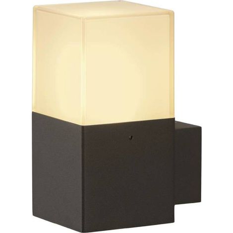 Applique extérieure carrée GRAFIT gris E27 11W max IP44 - SLV - 231205