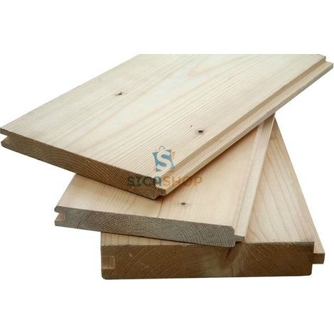 Perline Abete Grezzo Liscio cm 2 x 12 x 200 Pacco da 5 pezzi
