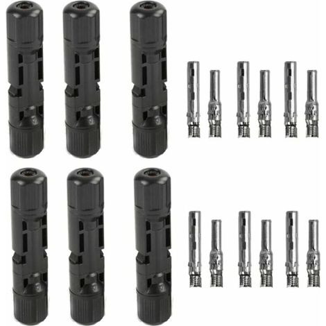 SHINING HOUSE Solarstecker 6 Paar Photovoltaik-Solarpanel-Anschlusskabel MC4-Stecker/Buchse Solarstecker für Solar-Photovoltaik-Panel, (1/4)