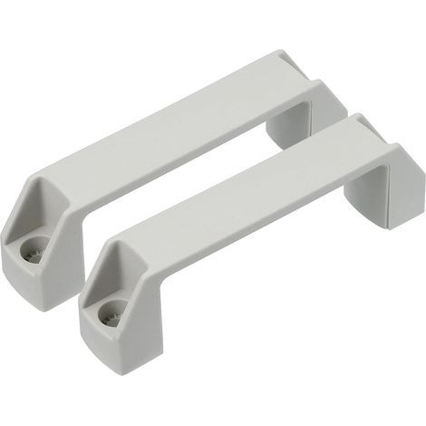 2 maniglie per armadi in stile industriale, interasse 120 mm, per porte di macchine utensili, officina, garage, produzione, lega di alluminio argento, senza viti (1/5)