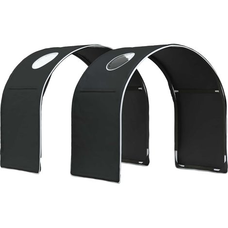 vidaXL Bed Tunnel for Kids Loft Bed 2 pcs Black Polyester (1/5)