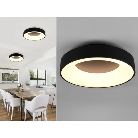 LED Deckenleuchte GIRONA Schwarz mit Switch Dimmer, Ø 45cm (1/5)