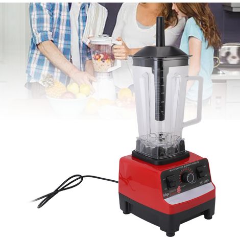 Licuadora profesional roja multifunción de 2 tazas con alta potencia para batidos y bebidas combinadas. (1/5)