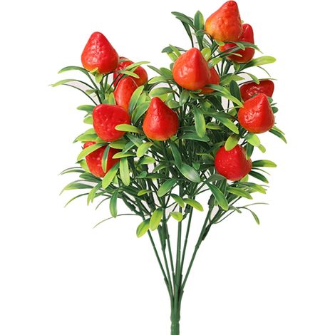 Fruit Artificiel - Bouquet Citron Orange avec Feuillage Vert - Décoration Intérieure Maison Bureau Jardin - 34 cm - 1 Pièce (1/5)