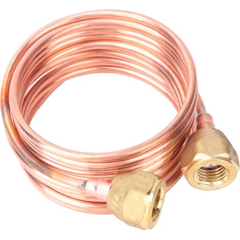 Tube capillaire souple en cuivre 2,8 mm G1/4" pour pièces de réfrigération (2000 mm) (1/5)