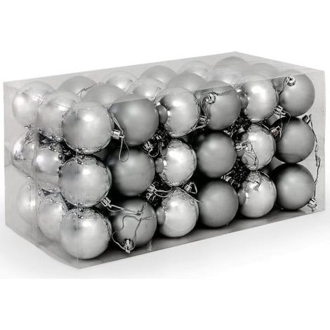 54 Boules de Noël Argentées pour décorer votre sapin de Noël (1/4)