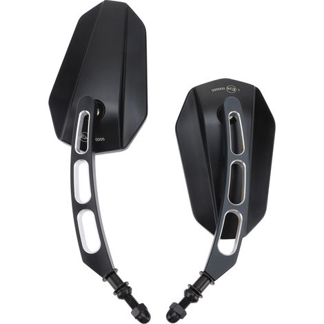 GOOFIT off-road motorcycle rearview mirror, compatible with Harley-Davidson motorcycle aluminum alloy mirror (1/4)