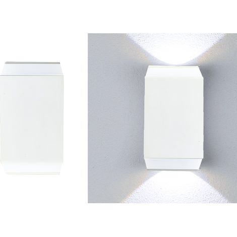 Applique Led Lampada Parete 6W Rettangolare Luce Fredda Interno Esterno FD-8 (1/5)