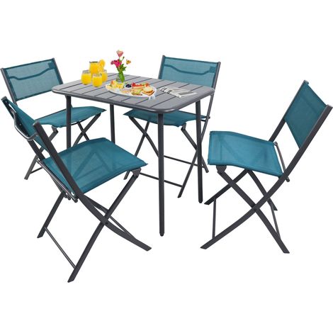 Set de meubles de jardin Sumila 0 Turquoise