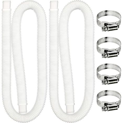 mangueras de repuesto para piscinas elevadas con 4 abrazaderas metálicas. Manguera de filtro para piscinas elevadas. (1/5)