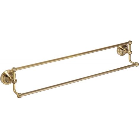 Porte-serviettes double RETRO laiton bronze 66,5x12,5x11,5 cm (1/4)