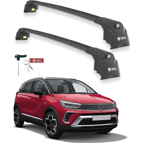 TURTLE kompatibel mit Opel Crossland 2020-2025 Dachträger Air2 Schwarz (1/5)